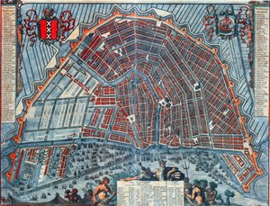 Mappa di Amsterdam nel 1692 da Unbekannt Unbekannt